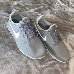 Gray and White Nike Shoes